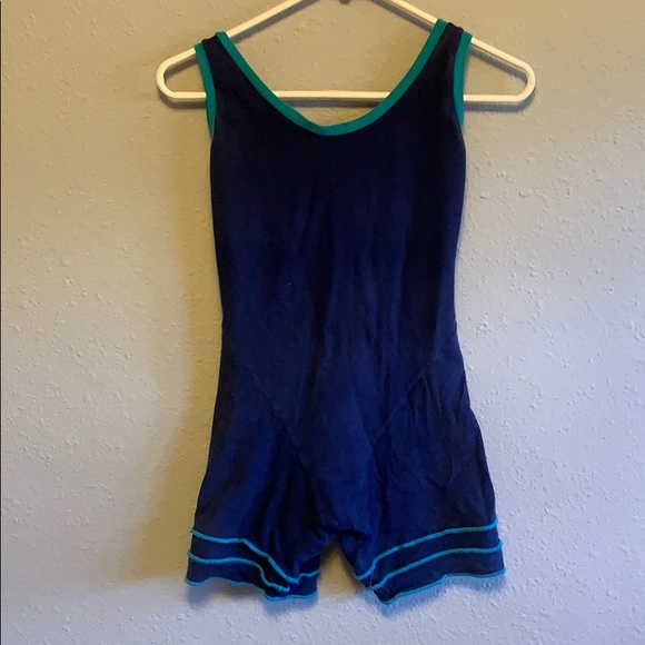 80’s Vintage Bodysuit / Bike Shorts - Picture 1 of 4